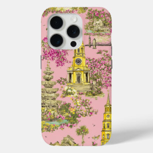 Charleston, SC Cottagecore Travel Illustration iPhone 15 Pro Case