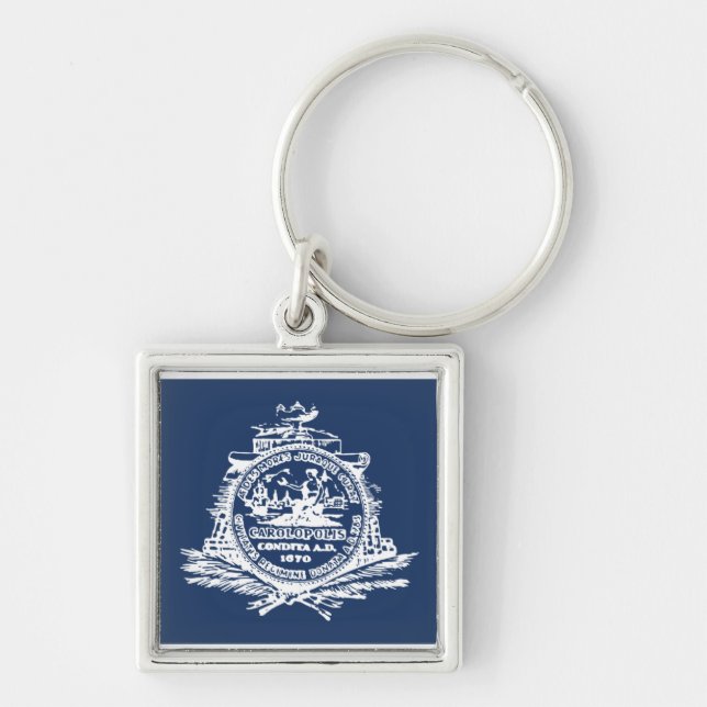 Charleston, SC Flag Keychain (Front)