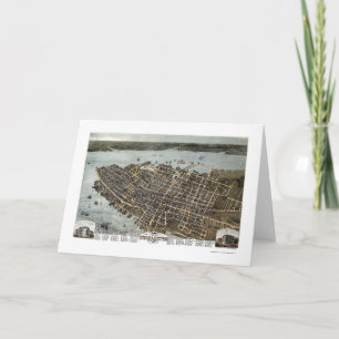 Charleston, SC Panoramic Map-1872 Card