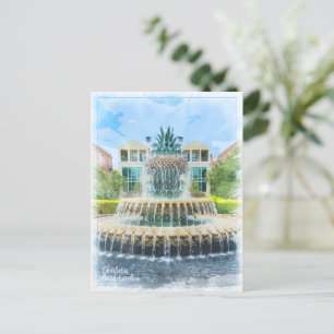 Charleston SC Pineapple Fountain Card