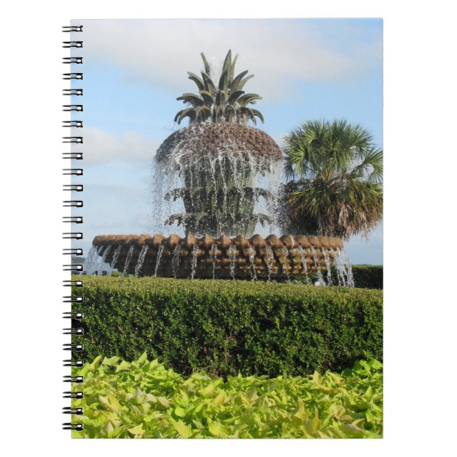 Charleston SC Pineapple Fountain Notebook (Front)
