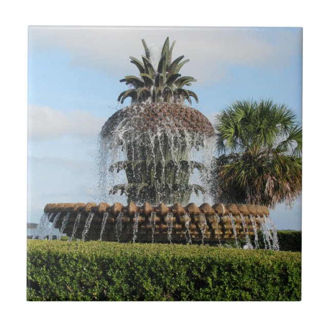 Charleston SC Pineapple Fountain Tile (Front)
