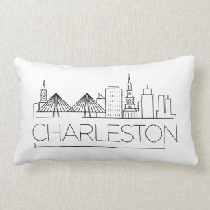 Charleston, SC Skyline Lumbar Coussin