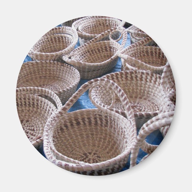Charleston SC Sweetgrass Baskets Magnet (Front)