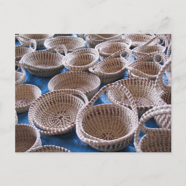 Charleston SC Sweetgrass Baskets Postcard (Front)