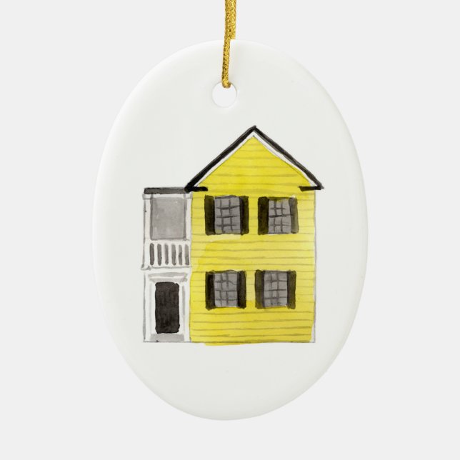 Charleston Single House Ornament (Front)
