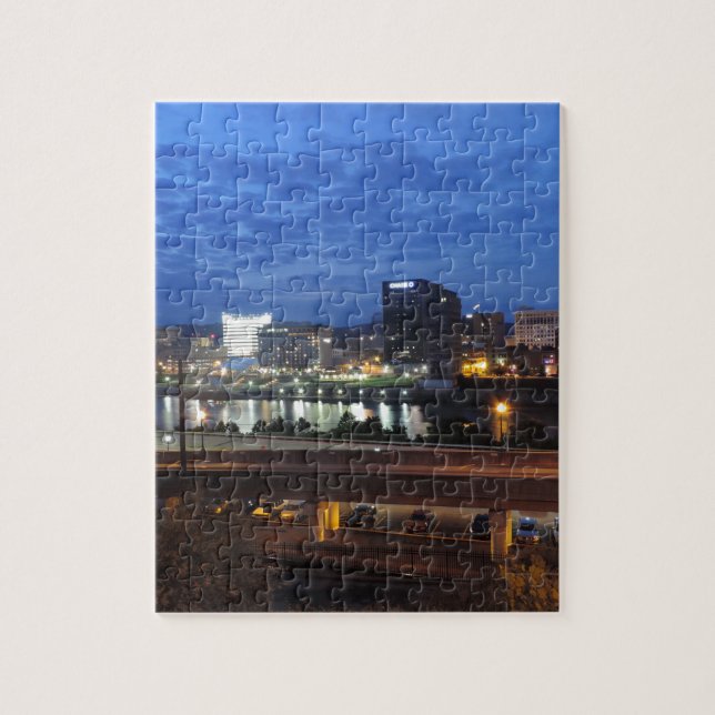 Charleston Skyline at Dusk Jigsaw Puzzle (Vertical)