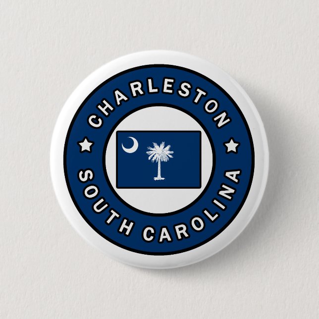 Charleston South Carolina 2 Inch Round Button (Front)