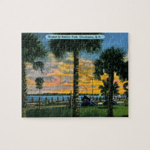 Charleston, South Carolina, Battery Park, Vintage Jigsaw Puzzle