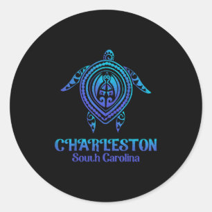 Charleston South Carolina Beach Charleston Sc Sea  Classic Round Sticker