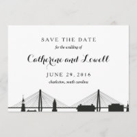 Charleston South Carolina Black Save the Date