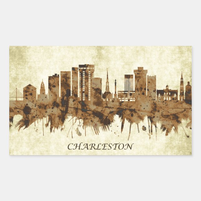 Charleston South Carolina Cityscape Sticker (Front)