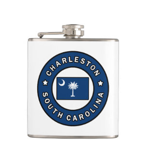 Charleston South Carolina Hip Flask