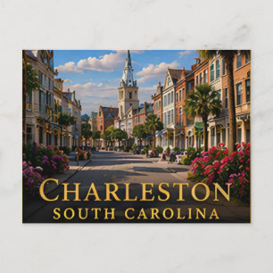 Charleston South Carolina Historic Streets Postcard