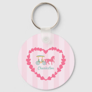 Charleston South Carolina Horse Drawn Carriage Keychain