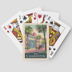 Charleston South Carolina Illustration Travel Art Playing Cards