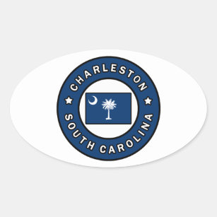 Charleston South Carolina Oval Sticker