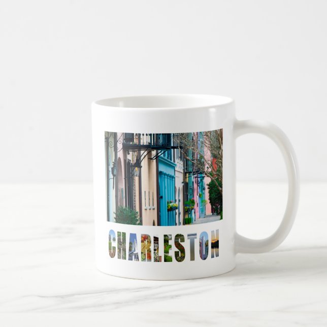 Charleston South Carolina Rainbow Row Houses Coffee Mug (Right)