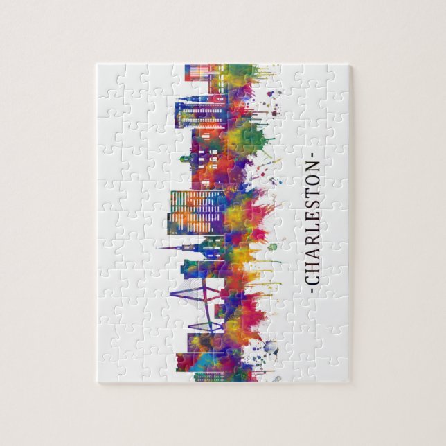 Charleston South Carolina Skyline Jigsaw Puzzle (Vertical)