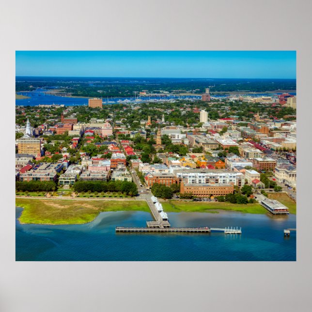 Charleston, South Carolina Skyline Poster (Front)