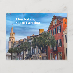 Charleston South Carolina Street Architecture Postcard