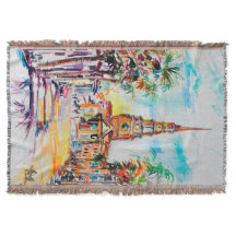 Charleston South Carolina Throw Blanket