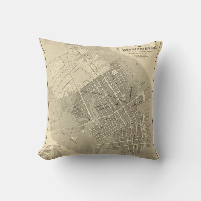 Charleston, South Carolina Throw Pillow (Front)