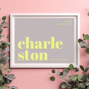 Charleston South Carolina typography Poster