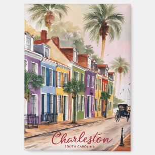 Charleston South Carolina Watercolor Painting Magnet