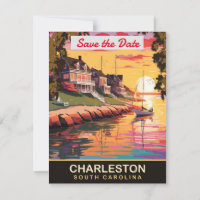 Charleston South Carolina Wedding Invitation