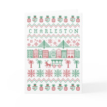Charleston Ugly Sweater Holiday Print