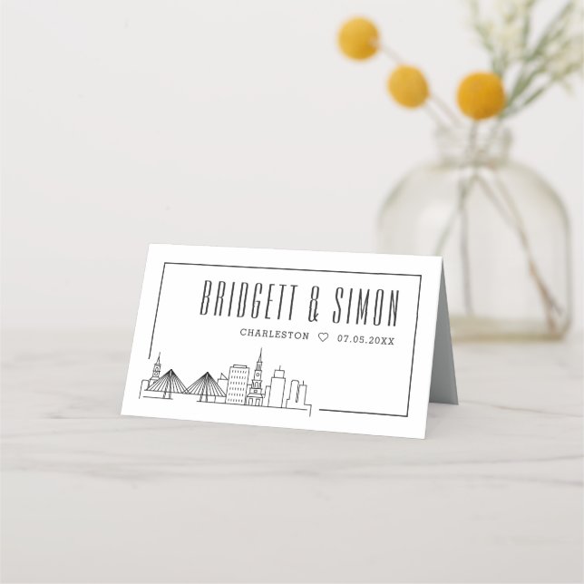 Charleston Wedding | Place Table Name Cards  (Back)