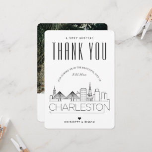 Charleston Wedding   Thank You + Photo Card