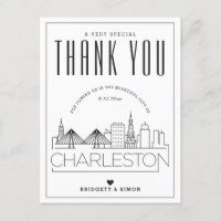 Charleston Wedding | Thanks for Coming! Postcard