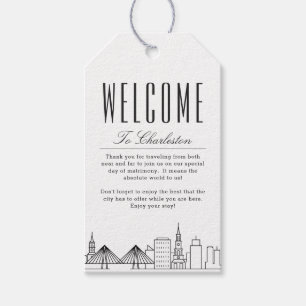 Charleston Wedding Welcome Message Gift Tags