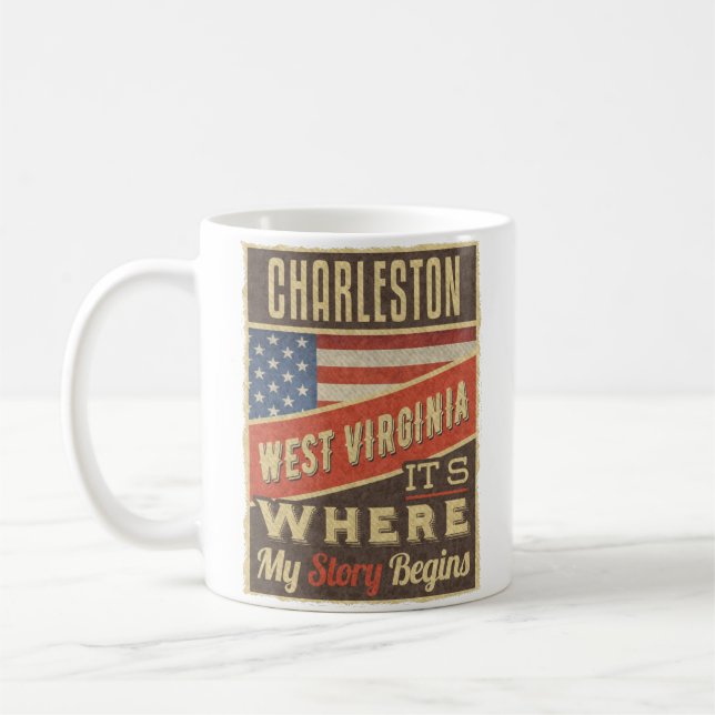 Charleston West Virginia Coffee Mug (Left)