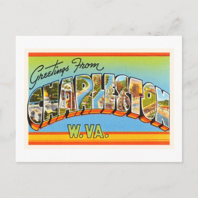Charleston West Virginia WV Ancienne carte postale (Devant)