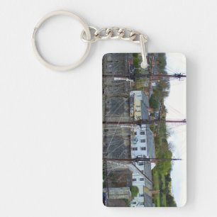 Charlestown Harbour Cornwall England Keychain