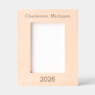 Charlevoix Michigan - Cadre gravé au laser 