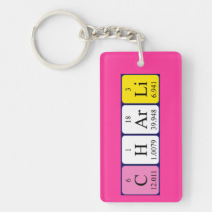 Charli periodic table name keyring