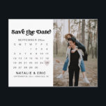 CHARLI Retro Modern Photo Save The Date  Postcard<br><div class="desc">This is a retro save the date postcard featuring a . Use the "personalize this template" button to make this magnet completely your own! Add your own special image   enter any text to make this save the date postcard completely fit your style.</div>