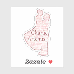 Charlie and Artemis Custom-Cut Vinyl Sticker