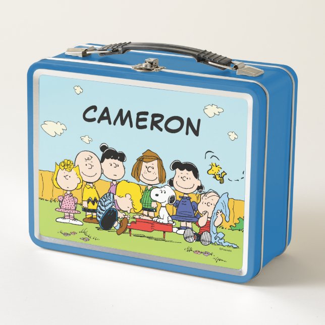 Charlie Brown and Gang | Add Your Name Metal Lunch Box (Front)