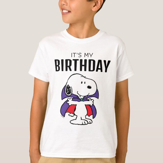 Charlie Brown and Gang Halloween Birthday Party T-Shirt (Front)