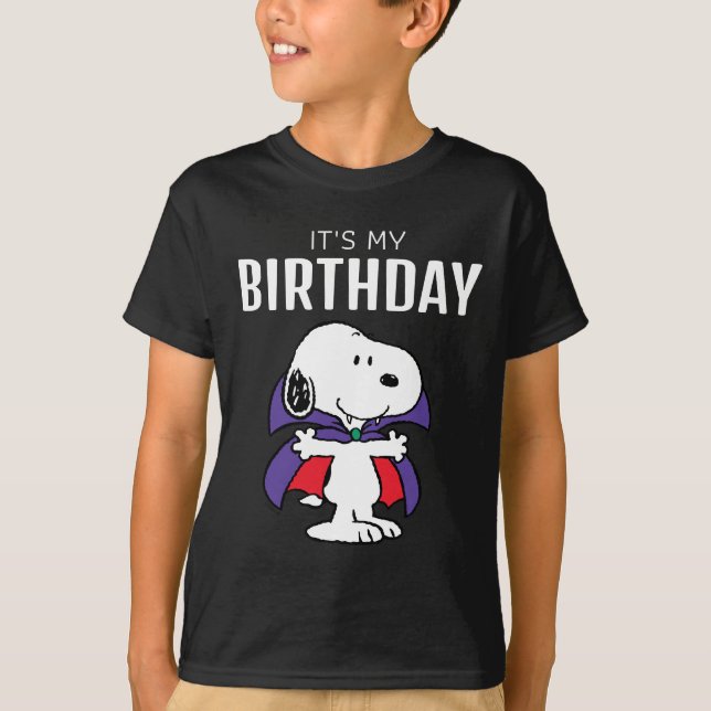Charlie Brown and Gang Halloween Birthday Party T-Shirt (Front)