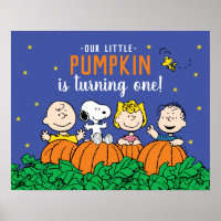 Charlie Brown and Gang Pumpkin 1st Birthday