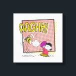 Charlie Brown and Lucy Football Comic Graphic Canvas Print<br><div class="desc">Check out Charlie Brown and Lucy in their iconic football prank featured in a comic panel style.</div>