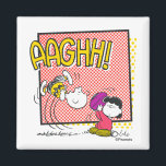 Charlie Brown and Lucy Football Comic Graphic Magnet<br><div class="desc">Check out Charlie Brown and Lucy in their iconic football prank featured in a comic panel style.</div>