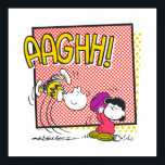 Charlie Brown and Lucy Football Comic Graphic Poster<br><div class="desc">Check out Charlie Brown and Lucy in their iconic football prank featured in a comic panel style.</div>