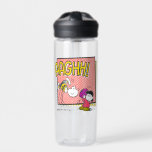 Charlie Brown and Lucy Football Comic Graphic Water Bottle<br><div class="desc">Check out Charlie Brown and Lucy in their iconic football prank featured in a comic panel style.</div>